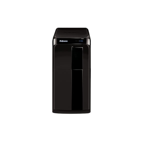 Destructeur Fellowes AutoMax 500C — Sécurité P-4 · 98 L · chargeur auto 500 feuilles