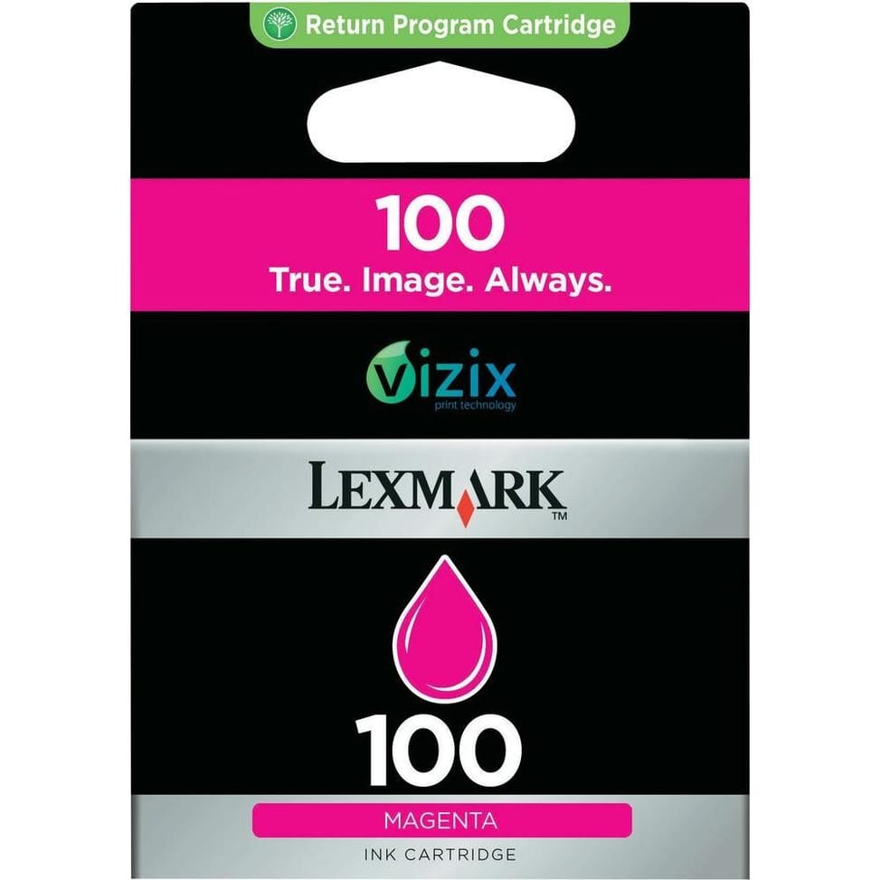 Cartouche d'encre Lexmark Return Programme magenta 100 (14N0901E) — image 1