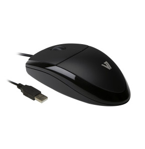 Souris USB V7 Filaire à LED optique - Noir (MV3000010-BLK-5E)