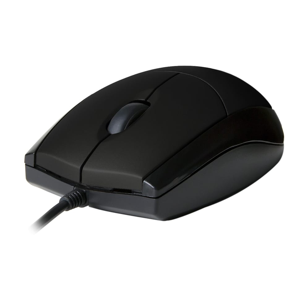 Souris USB V7 Filaire à LED optique - Noir (MV3000010-BLK-5E) — image 3
