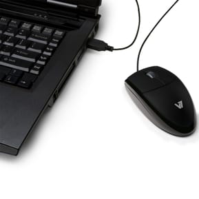 Souris USB V7 Filaire à LED optique - Noir (MV3000010-BLK-5E) — image 5