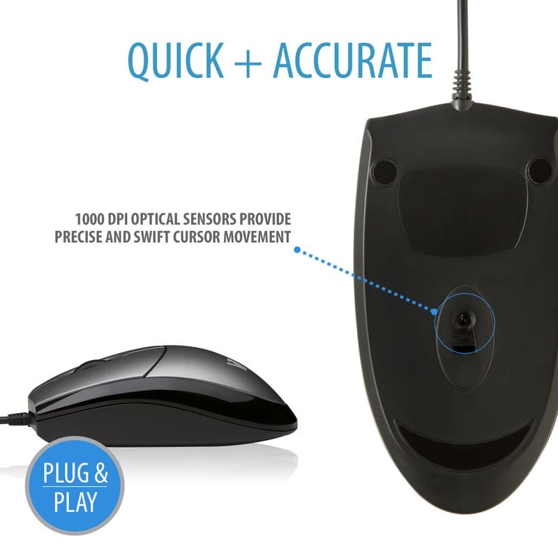 Souris USB V7 Filaire à LED optique - Gris (MV3000010-5EC) — image 9