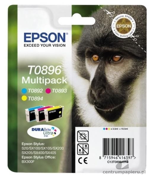 Multipack cartouche d'encre Epson 3 couleurs (C13T08964010)