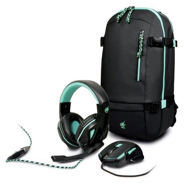 Pack Gaming AROKH PortDesigns - Sac à dos BP-1 + Souris X-1 + Casque H-1 — image 1