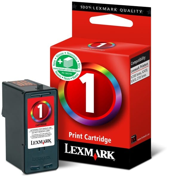 Cartouche d'encre 3 couleurs jet d'encre Lexmark N 1 (18CX781E) — image 1