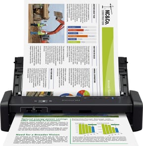 ماسح ضوئي محمول Epson WorkForce DS-360W مع Wi-Fi وبطارية (B11B242401)