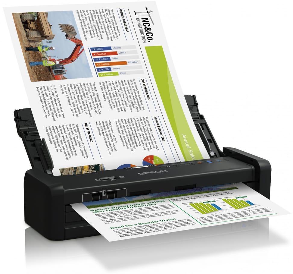Scanner portable Epson WorkForce DS-360W avec Wi-Fi et batterie (B11B242401) — image 2