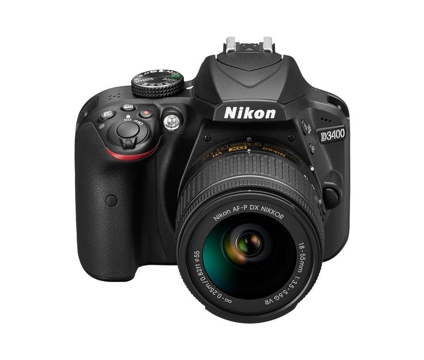 Reflex Nikon D3400 avec AF-P DX 18-55mm f/3.5-5.6G VR