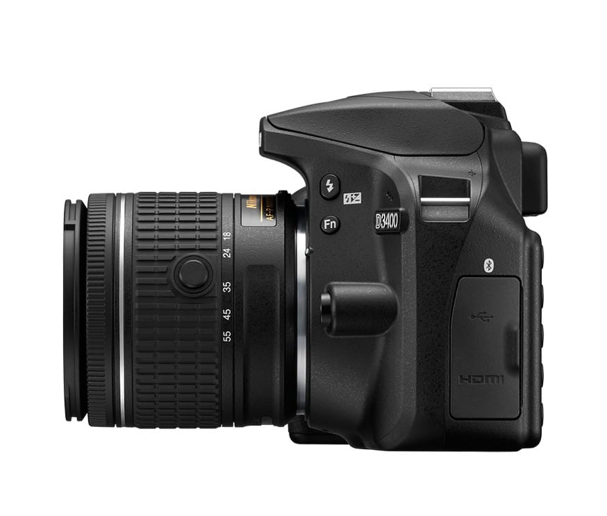 Reflex Nikon D3400 avec AF-P DX 18-55mm f/3.5-5.6G VR