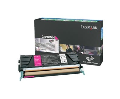 Cartouche toner Lexmark Return Programme haute capacité (5K) C524, C532, C534 magenta (C5240MH)