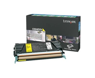 Cartouche toner Lexmark Return Programme haute capacité (5K) C524, C532, C534 jaune (C5240YH)