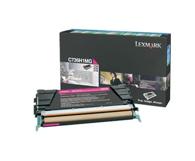 Cartouche toner Lexmark pour C736, X736, X738 magenta (C736H1MG) 