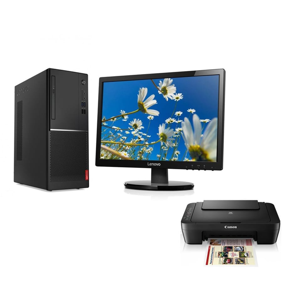 Ordinateur de bureau Lenovo V520 Tour "i3" avec Ecran LI2054 19.5" et Imprimante MG3040