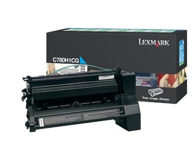 Cartouche toner Lexmark Return Programme Haute Capacité (10K) C780, C782 cyan (C780H1CG) — image 1