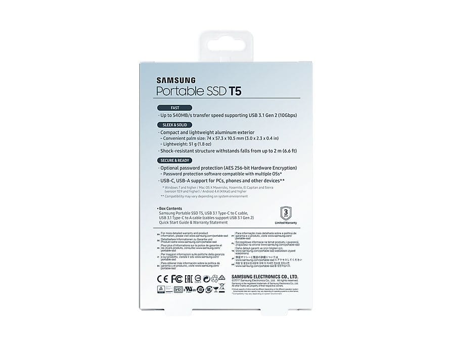 Disque Dur Externe Samsung T5 SSD Portable