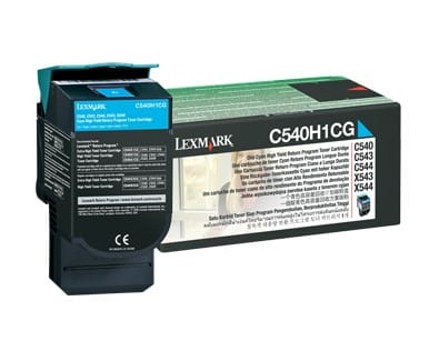 Cartouche toner Lexmark Return Programme haute capacité (2K) C54x/X54x cyan (C540H1CG)