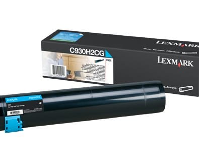 Cartouche toner Lexmark haute capacité (24K) C935 cyan (C930H2CG) — image 1