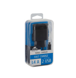 Chargeur Secteur Mural Rivapower VA4123 2USB x 3.4 A - Micro USB 1 m