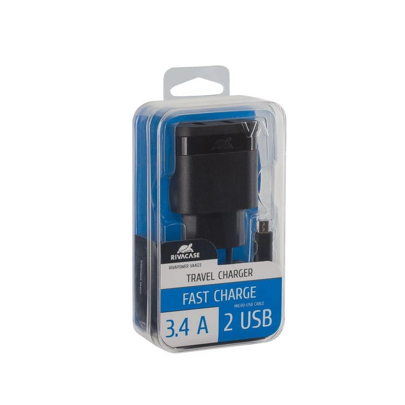 Chargeur Secteur Mural Rivapower VA4123 2USB x 3.4 A - Micro USB 1 m — image 3