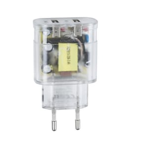 Chargeur Secteur Mural Rivapower VA4123 2USB x 3.4 A - Micro USB 1 m Transparent — image 2