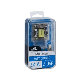 Chargeur Secteur Mural Rivapower VA4123 2USB x 3.4 A - Micro USB 1 m Transparent — image 3