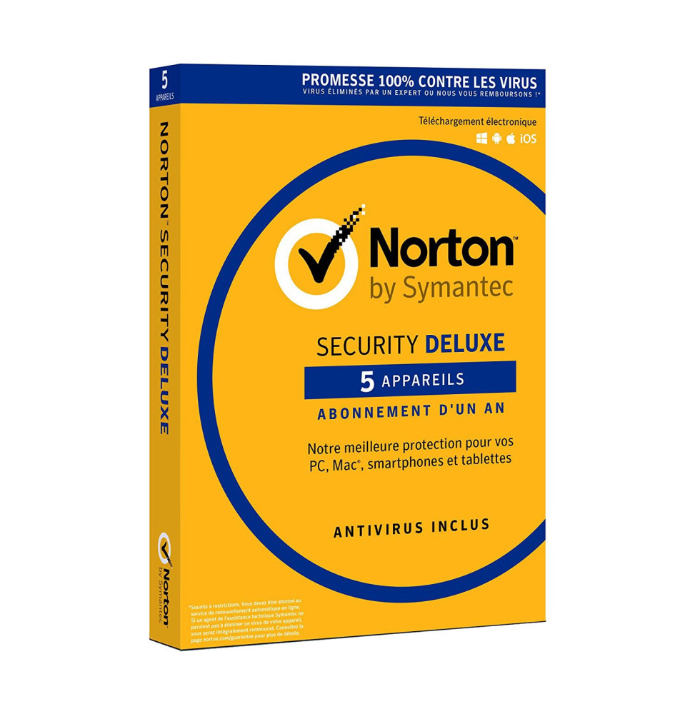 Norton Security Deluxe - 1 An - 5 appareils (A143821)