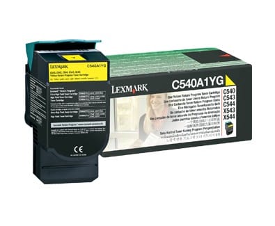 Cartouche toner Lexmark Return Programme (1K) C54x, X54x jaune (C540A1YG)