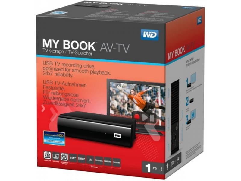 Disque dur Externe Western Digital My Book AVTV - Stockage TV - USB 3.0/2.0
