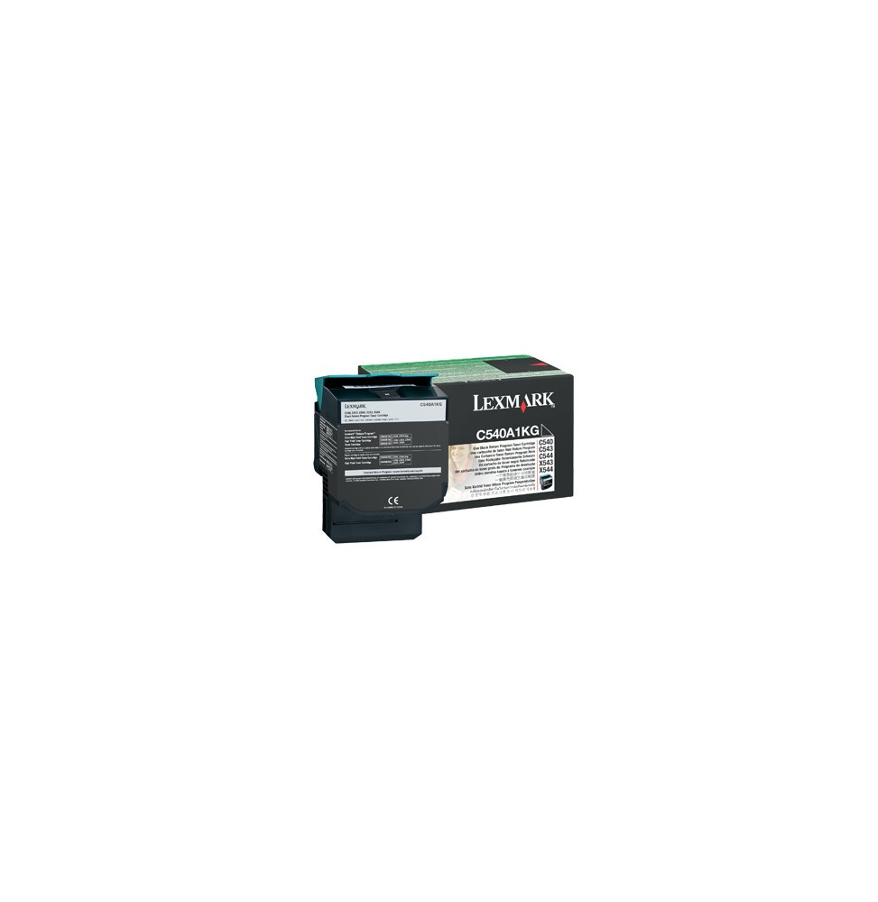 Cartouche toner Lexmark Return Programme (1K) C54x, X54x noir (C540A1KG)