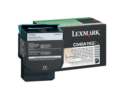 Cartouche toner Lexmark Return Programme (1K) C54x, X54x noir (C540A1KG)