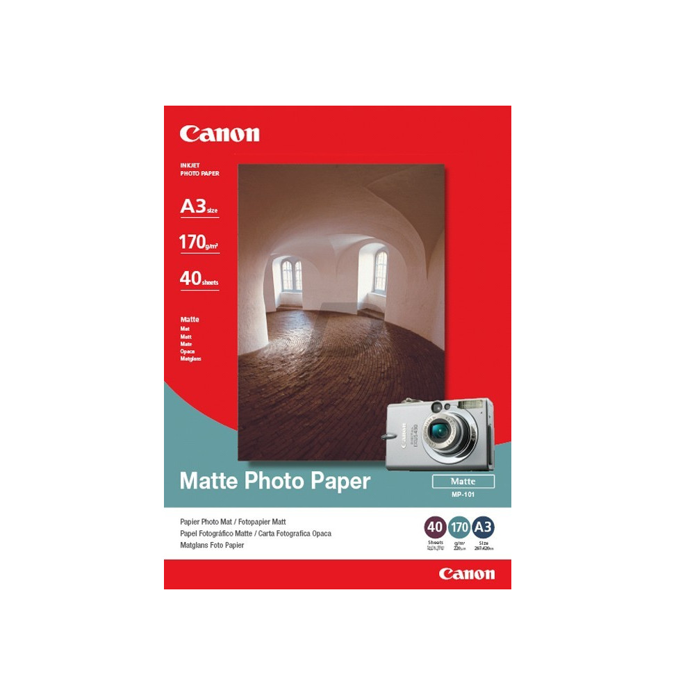 Papier Photos Canon MP-101 - 40 feuilles A3 de 170 g/m² (7981A008AC)