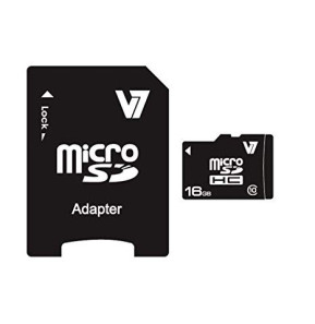 Carte Micro SDHC V7 16 Go Classe 10 avec Adaptateur SD (VAMSDH16GCL10R)