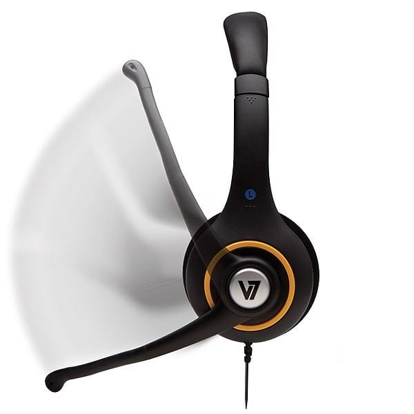 Micro-Casque V7 USB Deluxe - Stéréo numérique / Antibruit (HU511) — image 4