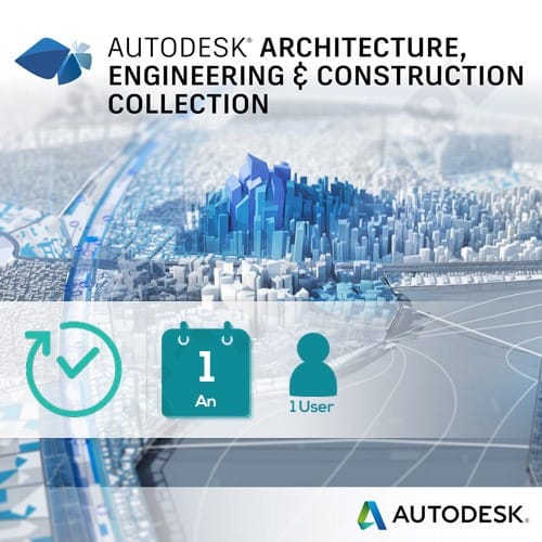 Pack AutoDesk - Architecture Engineering & Construction Collection IC - 1 Utilisateur - 1 an (02HI1-WW3839-T813) — image 1