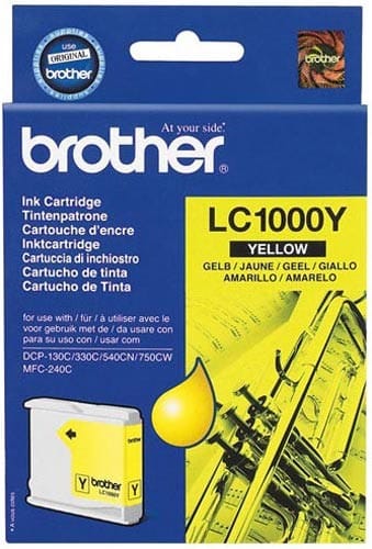 Cartouche d'encre Brother jaune (LC1000Y) — image 1