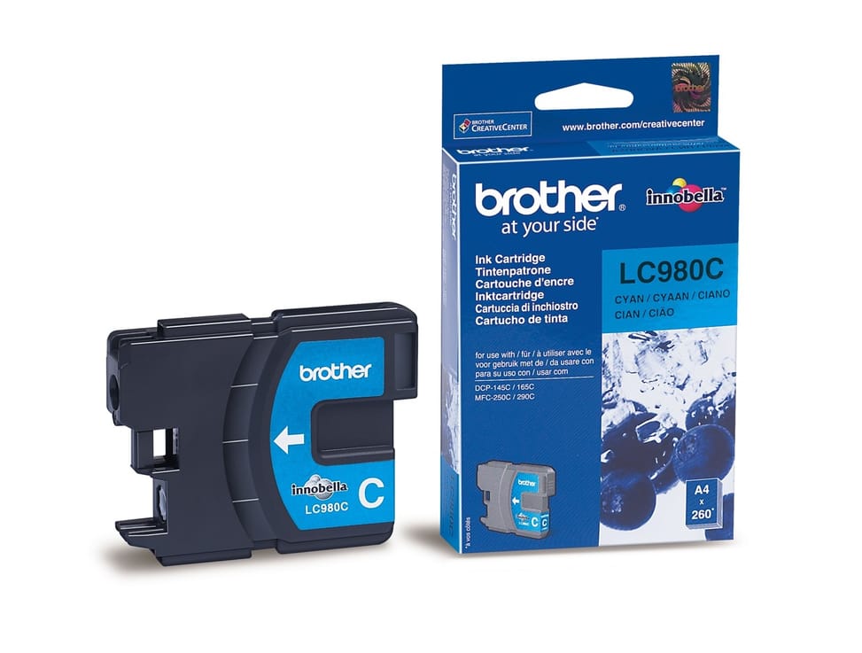 Cartouche d'encre Brother cyan (LC980C) — image 2