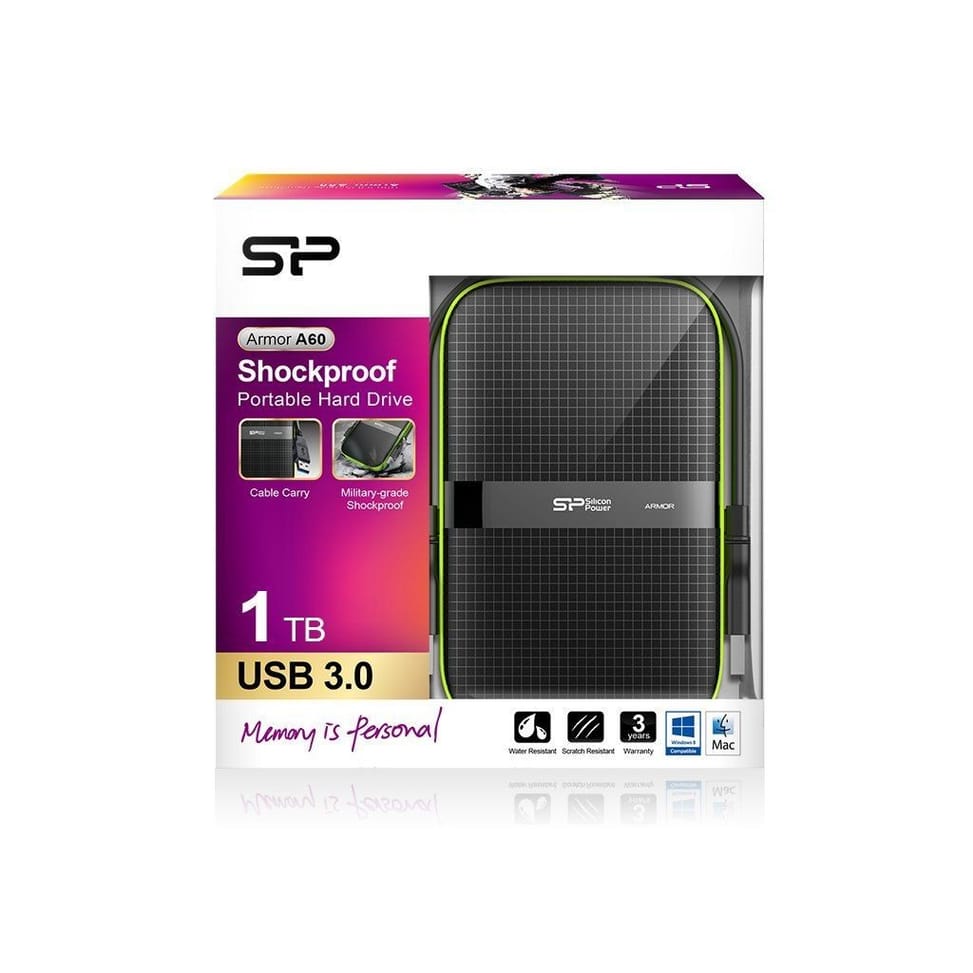 Disque Dur portable Silicon Power Armor A60 USB 3.0 - Antichoc et résistant à l'eau - 1To, 2To, 4To — image 3
