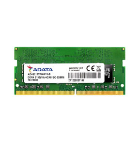 Barrette Mémoire ADATA DDR4 SO-DIMM 8GB 2133 (15) - 1024MX8 - Pc Portable (AD4S213338G15-S)