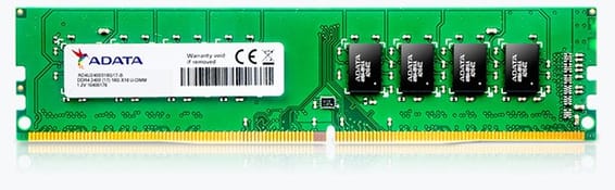 Barrette Mémoire ADATA DDR4 U-DIMM 8GB 2400 (17) - 1024MX8 - Pc Bureau (AD4U240038G17-S)