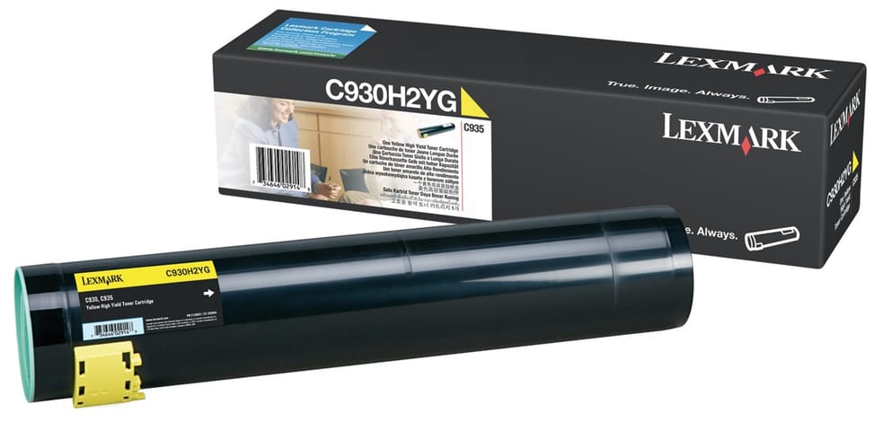 Cartouche toner Lexmark haute capacité (24K) C935 jaune (C930H2YG) — image 1