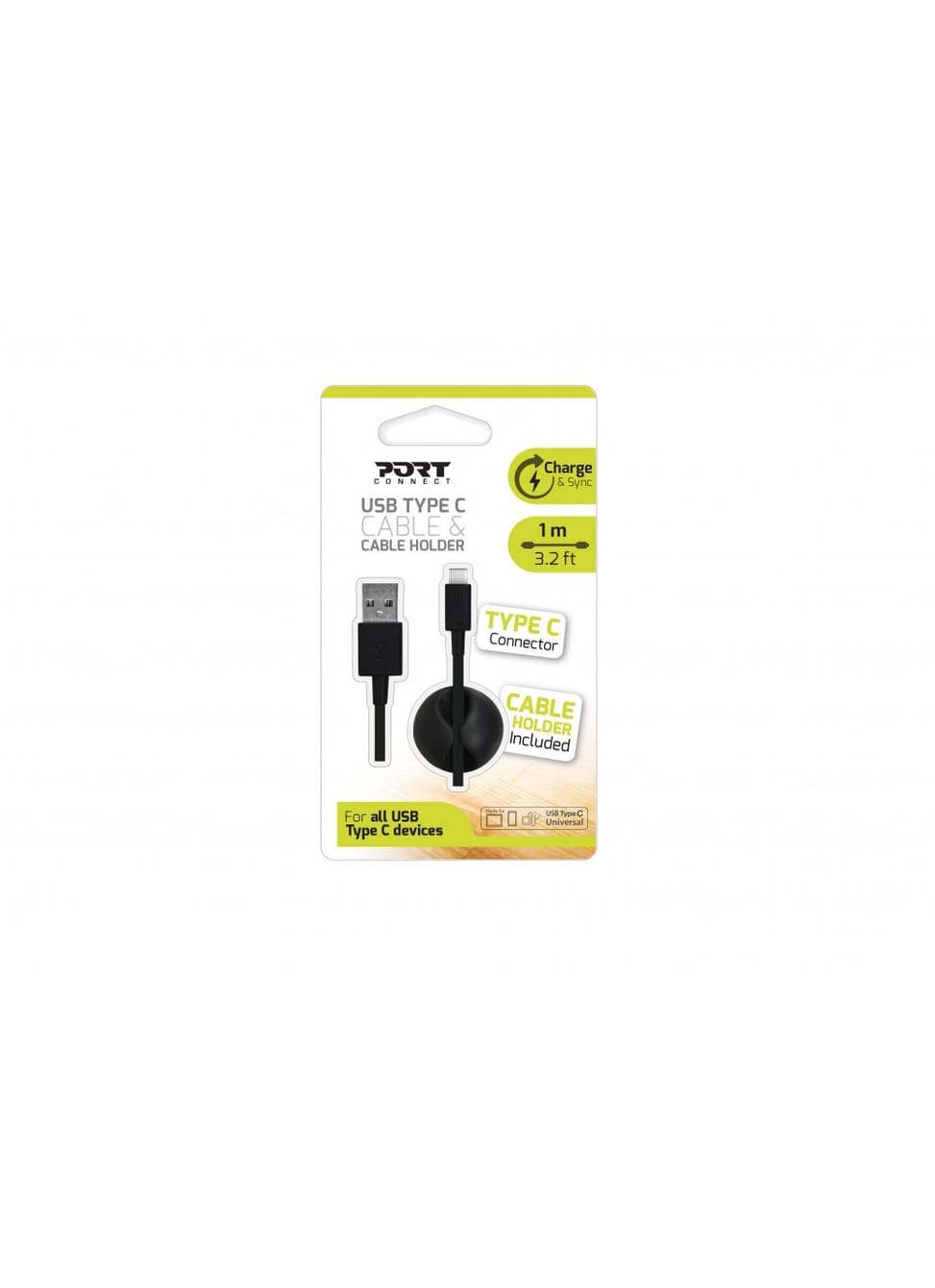 Câble Port Designs Connecteur Type C - 1M - Charge et Synchronisation (900061) — image 2