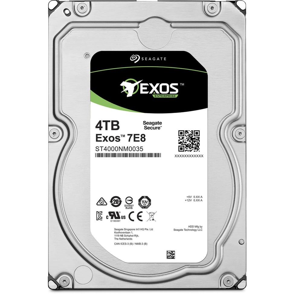 Disque dur externe d'entreprise Seagate Exos 7E8 SATA 3,5" 512n