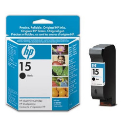 Cartouche d'impression jet d'encre noire HP 15 - Faible utilisation (C6615NE)