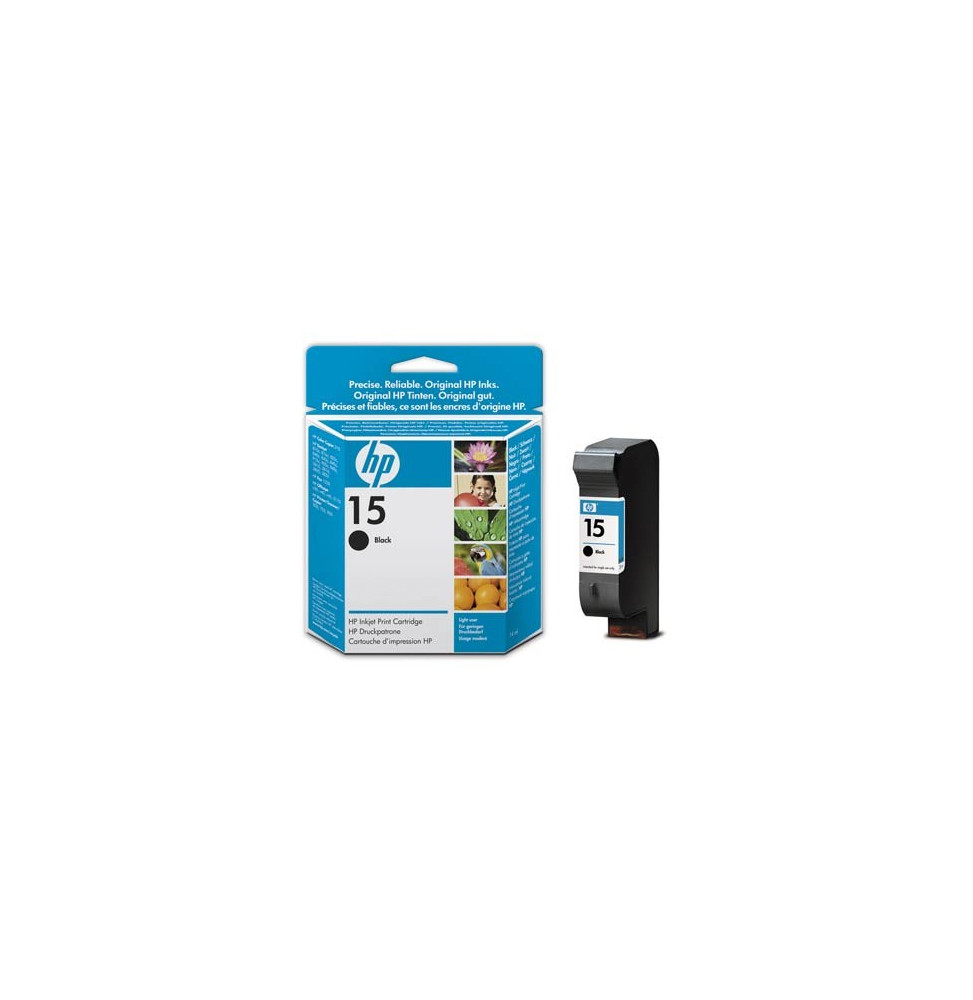 Cartouche d'impression jet d'encre noire HP 15 - Faible utilisation (C6615NE)