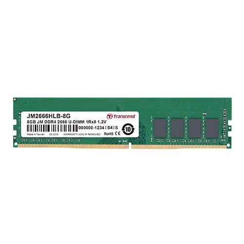 Barrette mémoire Transcend DDR4-2666 U-DIMM 1Rx8 1,2V - Pc Bureau (JM2666HLH-4G) — image 1