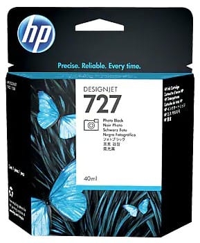 HP 727 Noir Photo - Cartouche d'encre HP d'origine (F9J79A)