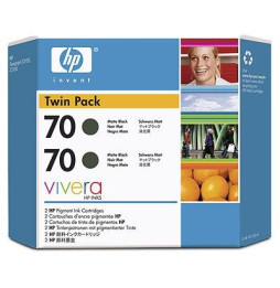 Cartouches d'encre noire mat HP 70 130 ml, pack de 2 (CB339A)
