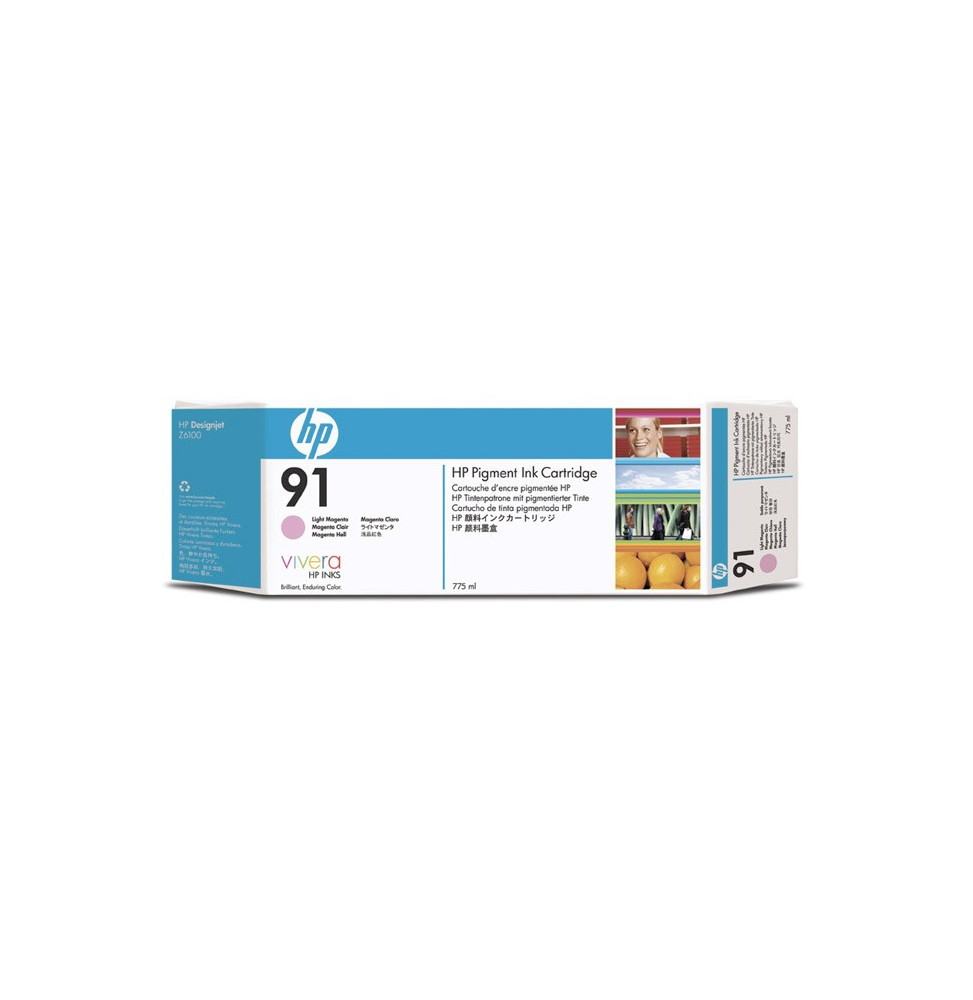 HP 91 Magenta Clair - Cartouche d'encre HP d'origine (C9471A)