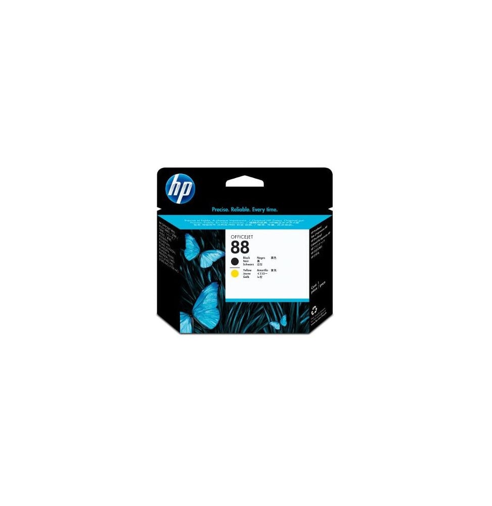 Tête d'impression Officejet noire et jaune HP 88 (C9381A)