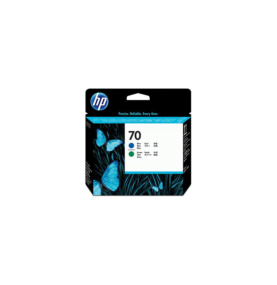 Tête d'impression bleue et verte HP 70 (C9408A)